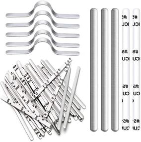 img 3 attached to 💫 Nose Bridge Strip 300PCS: Shed Protector Aluminum Strips (0.02 X 0.2 X 3.54 inch) - 90MM Metal Flat Nose Clips for DIY Mask Crafting