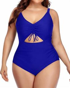 img 4 attached to Daci Swimsuits Waisted Bathing Monokini Women's Clothing for Swimsuits & Cover Ups