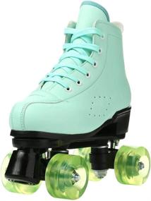 img 2 attached to 👟 XUDREZ Unisex High-Top Double-Row Leather Roller Skates - Classic Premium Shoes for Women and Men