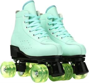 img 3 attached to 👟 XUDREZ Unisex High-Top Double-Row Leather Roller Skates - Classic Premium Shoes for Women and Men