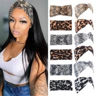 🎀 6pcs fashion headbands for women - elastic twisted criss cross hair bands for girls, turban headwraps hair accessories logo