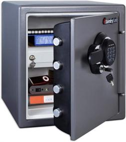 img 4 attached to 🔒 SentrySafe SFW123GDC 1.23 Cubic Feet Gun Metal Gray Fireproof Waterproof Safe with Digital Keypad