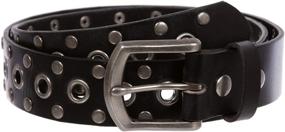 img 3 attached to 🏻 Authentic Vintage Leather Women's Belt Accessories with Oil Tanned Finish, Grommets, and Studs