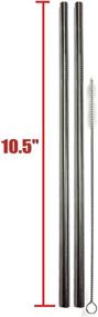 img 1 attached to 2-Pack Stainless Steel Venti Travel Mug Replacement Straws for Hot & Cold To-Go Drink Cups