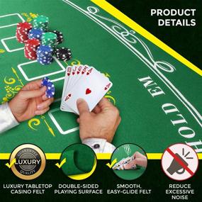 img 2 attached to 🎰 Premium Tabletop Casino Felt Layout - Perfect for Texas Holdem Poker, Blackjack, Theme Parties, Fundraisers & Gatherings