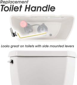 img 1 attached to Upgrade Your Toilet with the Qualihome Universal Side Mount Toilet Flush Lever - Chrome Finish Replacement Handle