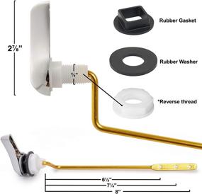 img 2 attached to Upgrade Your Toilet with the Qualihome Universal Side Mount Toilet Flush Lever - Chrome Finish Replacement Handle