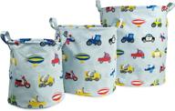 🚂 dream factory trains and trucks tractor storage bin organizer: multicolor sizes for all your storage needs logo