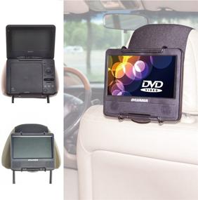 img 3 attached to 🚗 Convenient and Secure TFY Universal Car Headrest Mount Holder for Portable DVD Player