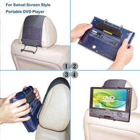 img 1 attached to 🚗 Convenient and Secure TFY Universal Car Headrest Mount Holder for Portable DVD Player