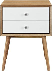 img 1 attached to 🌙 Modway Dispatch Nightstand: Sleek Twin-Sized in Natural White for Elegant Bedroom Décor