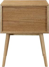 img 2 attached to 🌙 Modway Dispatch Nightstand: Sleek Twin-Sized in Natural White for Elegant Bedroom Décor