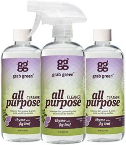 img 4 attached to 🌿 Grab Green Thyme with Fig Leaf All Purpose Cleaner Spray, Biodegradable, Residue & Streak-Free, 16oz Bottle (3-Pack)