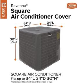 img 3 attached to 🌬️ Enhanced Air Conditioner Cover - Classic Accessories Ravenna, Water-Resistant, 34 Inch Square