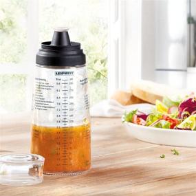 img 2 attached to 🥗 Effortless Mixing: Leifheit Salad Dressing Shaker Bottle in Sleek Black