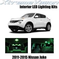 xtremevision interior led for nissan juke 2011-2015 (6 pieces) green interior led kit installation tool logo