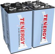 🔋 tenergy rechargeable 9v nimh batteries (4 pack) - high capacity 250mah for smoke detector/alarms, tens unit, metal detector, and more logo