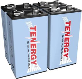 img 4 attached to 🔋 Tenergy Rechargeable 9V NiMH Batteries (4 Pack) - High Capacity 250mAh for Smoke Detector/Alarms, TENS Unit, Metal Detector, and More