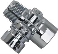 detachable hose spare part - rinse ace extra connector for showerhead sprayer, standard, chrome logo