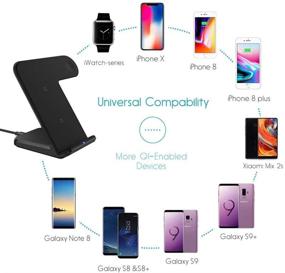 img 2 attached to 🔌 NextHit 2 in 1 Wireless Charger Stand for Apple Watch Series SE/6/5/4/3/2/1 and iPhone 12 11 Pro Max XR XS X 8 Plus - Qi Fast Charge Station & Charging Dock