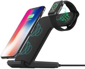 img 3 attached to 🔌 NextHit 2 in 1 Wireless Charger Stand for Apple Watch Series SE/6/5/4/3/2/1 and iPhone 12 11 Pro Max XR XS X 8 Plus - Qi Fast Charge Station & Charging Dock