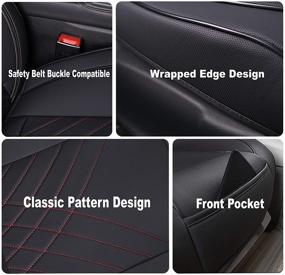 img 3 attached to Kingphenix Premium PU Car Seat Cover - Front Seat Protector Works With 95 % Of Vehicles - Padded