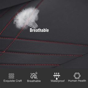 img 2 attached to Kingphenix Premium PU Car Seat Cover - Front Seat Protector Works With 95 % Of Vehicles - Padded