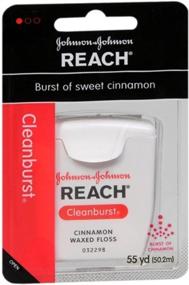 img 1 attached to Waxed Cinnamon Floss by REACH Cleanburst - 55 Yards, Pack of 8