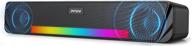 🔊 rechargeable bluetooth computer speaker - piteni wireless with aux, 6 rgb light modes, usb & battery powered for desktop pc, phone, tv, laptop, gaming - 10w portable soundbar logo