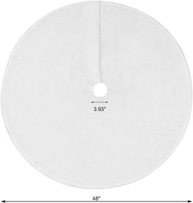 img 3 attached to 🎄 48-Inch Christmas Tree Skirt - Best Snowflake Xmas White Holiday Decorations for Parties and Ornaments