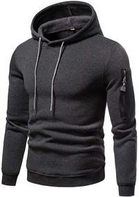 img 2 attached to 👕 Sweatsuits Tracksuit Hoodies Jogging Black 2XL Men's Clothing - Stay Active in Style