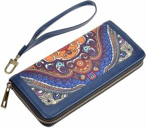 img 4 attached to HAWEE Clutch Leather Wristlets: Stylish Printed Women's Handbags & Wallets for Wristlets