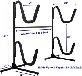 img 3 attached to 🚣 Versatile Free-standing Indoor/Outdoor Kayak Storage Rack: Insight- Kayak Storage Solution