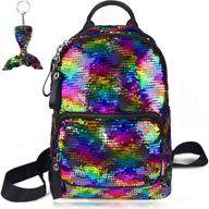 🌈 lightweight reversible rainbow satchel backpack logo