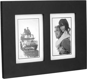 img 3 attached to Black Malden Double 2x3 Picture Frame - Wide Genuine Wood Molding, Genuine Glass