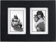 black malden double 2x3 picture frame - wide genuine wood molding, genuine glass логотип