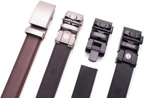 img 3 attached to Refined Style meets Versatility: Anson Belt Buckle Gunmetal Chocolate Men's Accessories