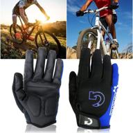 gearonic cycling gloves: anti-slip mountain bike gloves for men 🚴 - breathable & shock absorbing mtb bicycle gloves - half/full finger guantes логотип