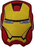 🦸 premium superhero iron on patch set: 2-piece embroidered applique | fabric comics movie decal | 3.2 x 2.3 inches (8 x 5.8 cm) logo