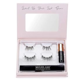 img 3 attached to 🧲 MoxieLash Magnetic Eyelashes and Eyeliner Kit - Essentials Volume 1 - Natural-Looking False Eyelashes - Classy and Cheeky Lash Set with Magnetic Eyeliner and Remover Swabs - USA Owned - No Glue Needed