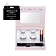 🧲 moxielash magnetic eyelashes and eyeliner kit - essentials volume 1 - natural-looking false eyelashes - classy and cheeky lash set with magnetic eyeliner and remover swabs - usa owned - no glue needed logo