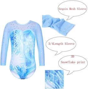 img 2 attached to 💃 TFJH E Kids' One Piece Sparkly Gymnastics Leotard for Little Girls' Practice Outfits