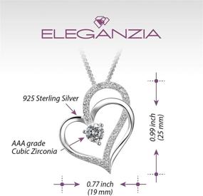 img 3 attached to Elegant Heart Necklaces for Women: Sterling Silver Girls Necklaces for Girlfriend, Heart Jewelry for Women, Love Pendant Necklaces for Women