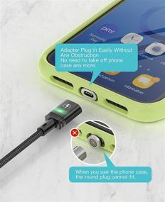 img 1 attached to 🔌 Кабель KUULAA с магнитным USB C - 2 шт. - 6.6 футовый нейлоновый оплетенный шнур для Samsung Galaxy S10 S9 S8 и устройств с Type C - поддерживает быструю зарядку QC 3.0 и передачу данных