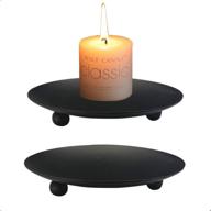 🕯️ stkygood set of 2 christmas classic candle holders - stylish frosted iron design for elegant living room/dining table decoration logo