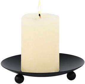 img 2 attached to 🕯️ STKYGOOD Set of 2 Christmas Classic Candle Holders - Stylish Frosted Iron Design for Elegant Living Room/Dining Table Decoration