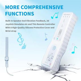 img 2 attached to 🎮 TechKen 2-Pack Wii Remote Controller with Built-In Motion Sensor Plus for Wii Gaming Consoles - Replacement Remotes