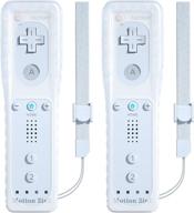 🎮 techken 2-pack wii remote controller with built-in motion sensor plus for wii gaming consoles - replacement remotes logo