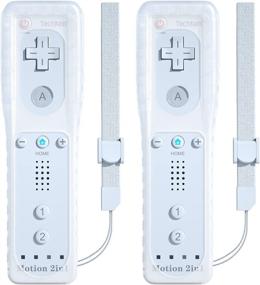 img 4 attached to 🎮 TechKen 2-Pack Wii Remote Controller with Built-In Motion Sensor Plus for Wii Gaming Consoles - Replacement Remotes