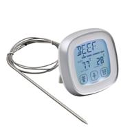 🥩 accurate digital meat thermometer with stainless steel probe and timer - ideal for oven, grill, and kitchen logo